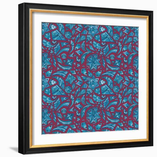 Creative Tribal Pattern-kisika-Framed Art Print