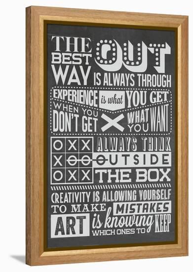 Creativity Set Black-Vintage Vector Studio-Framed Stretched Canvas