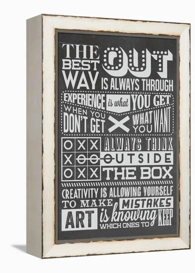 Creativity Set Black-Vintage Vector Studio-Framed Stretched Canvas