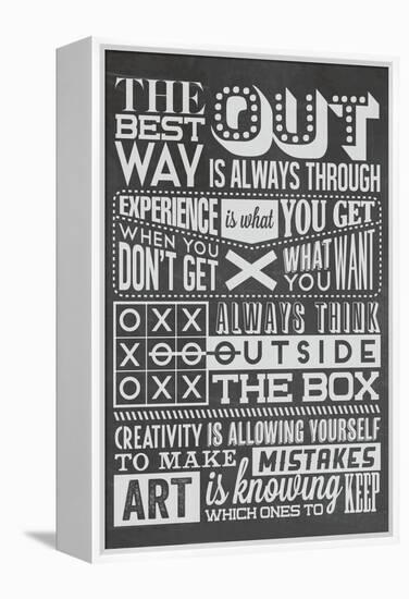 Creativity Set Black-Vintage Vector Studio-Framed Stretched Canvas