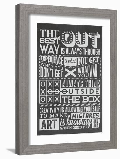 Creativity Set Black-Vintage Vector Studio-Framed Art Print