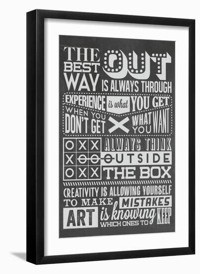 Creativity Set Black-Vintage Vector Studio-Framed Art Print