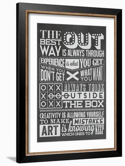 Creativity Set Black-Vintage Vector Studio-Framed Art Print