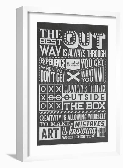 Creativity Set Black-Vintage Vector Studio-Framed Art Print