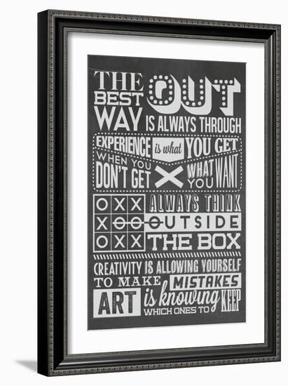 Creativity Set Black-Vintage Vector Studio-Framed Art Print