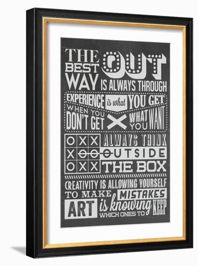 Creativity Set Black-Vintage Vector Studio-Framed Art Print