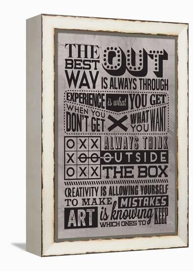 Creativity Set Grey-Vintage Vector Studio-Framed Stretched Canvas