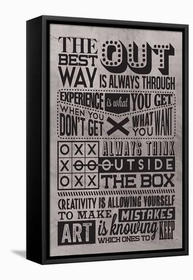 Creativity Set Grey-Vintage Vector Studio-Framed Stretched Canvas