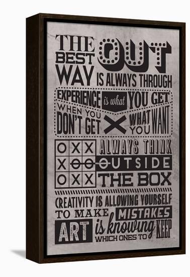 Creativity Set Grey-Vintage Vector Studio-Framed Stretched Canvas