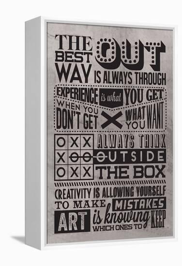 Creativity Set Grey-Vintage Vector Studio-Framed Stretched Canvas