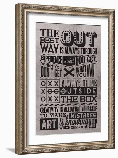 Creativity Set Grey-Vintage Vector Studio-Framed Art Print