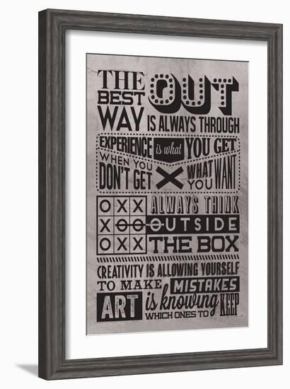 Creativity Set Grey-Vintage Vector Studio-Framed Art Print