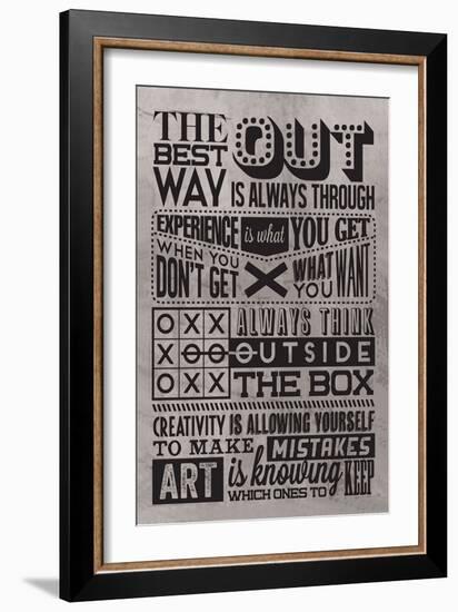 Creativity Set Grey-Vintage Vector Studio-Framed Art Print