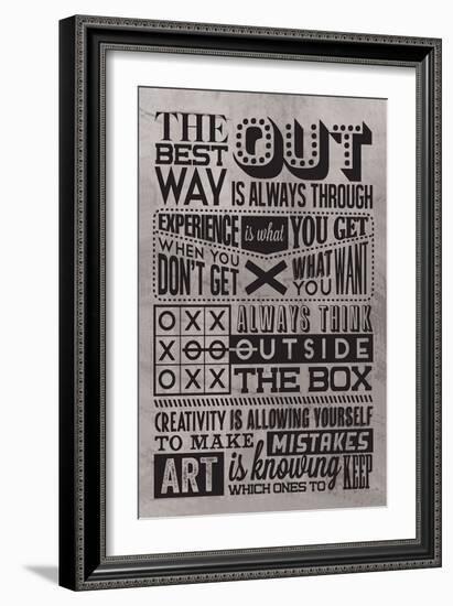 Creativity Set Grey-Vintage Vector Studio-Framed Art Print