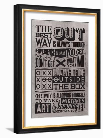 Creativity Set Grey-Vintage Vector Studio-Framed Art Print