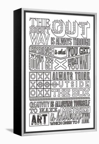 Creativity Set White-Vintage Vector Studio-Framed Stretched Canvas