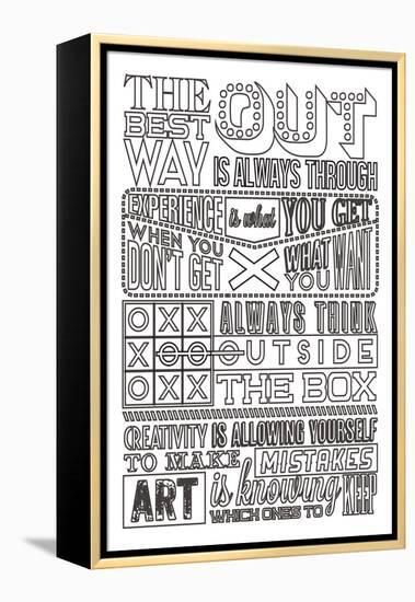 Creativity Set White-Vintage Vector Studio-Framed Stretched Canvas