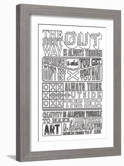 Creativity Set White-Vintage Vector Studio-Framed Art Print