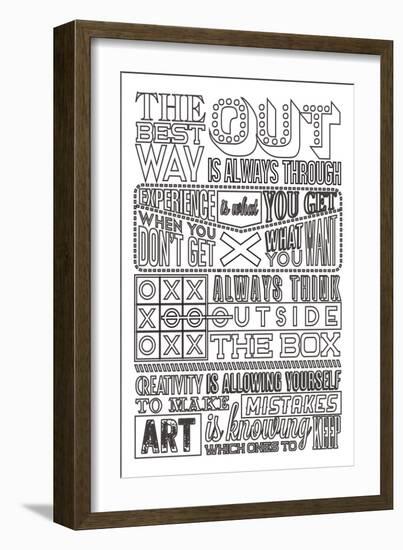 Creativity Set White-Vintage Vector Studio-Framed Art Print