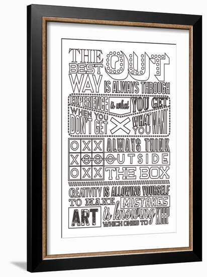 Creativity Set White-Vintage Vector Studio-Framed Art Print