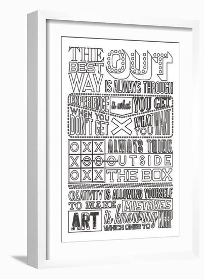 Creativity Set White-Vintage Vector Studio-Framed Art Print