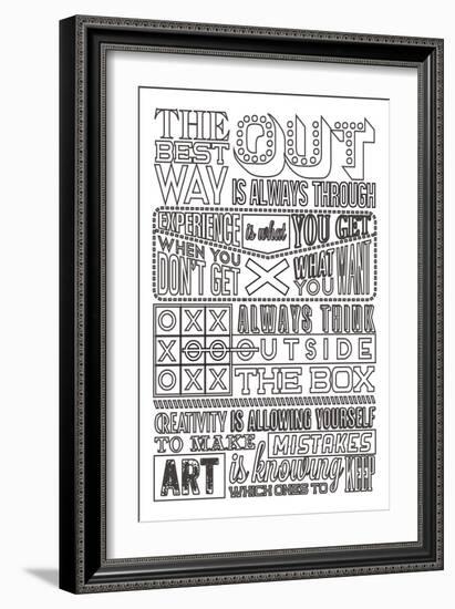 Creativity Set White-Vintage Vector Studio-Framed Art Print