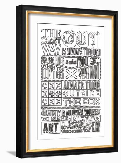 Creativity Set White-Vintage Vector Studio-Framed Art Print