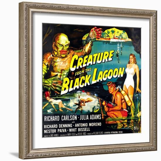 Creature from the Black Lagoon, 1954-null-Framed Premium Giclee Print