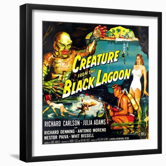 Creature from the Black Lagoon, 1954-null-Framed Premium Giclee Print