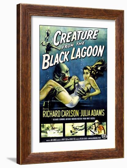 Creature from the Black Lagoon, Ben Chapman, Ricou Browning, 1954-null-Framed Premium Giclee Print