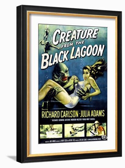 Creature from the Black Lagoon, Ben Chapman, Ricou Browning, 1954-null-Framed Premium Giclee Print