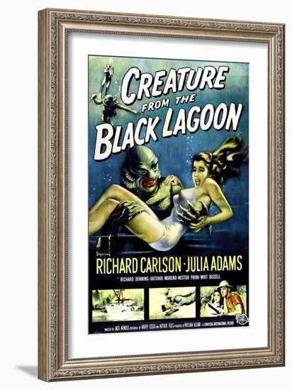 Creature from the Black Lagoon, Ben Chapman, Ricou Browning, 1954-null-Framed Art Print