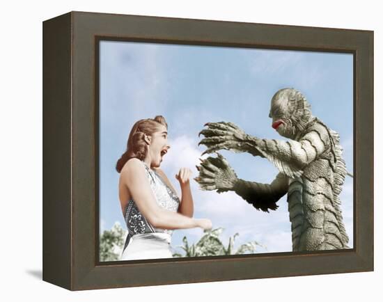 Creature from the Black Lagoon, Julie Adams, Ben Chapman, 1954-null-Framed Stretched Canvas