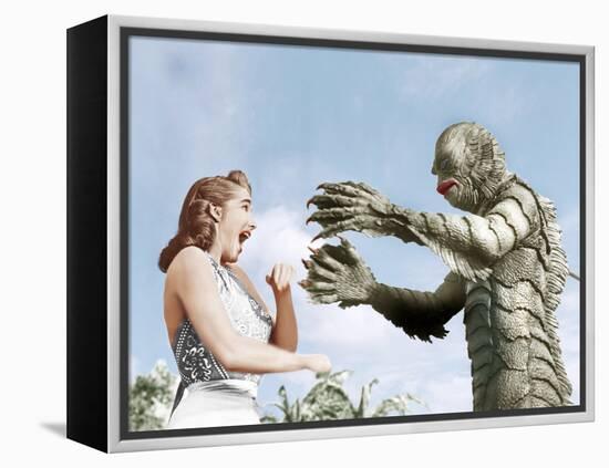 Creature from the Black Lagoon, Julie Adams, Ben Chapman, 1954-null-Framed Stretched Canvas