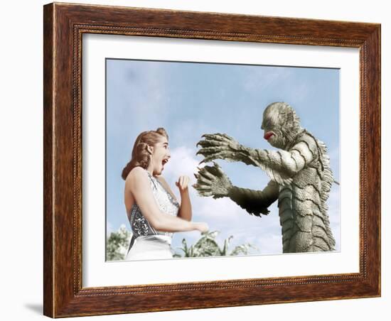 Creature from the Black Lagoon, Julie Adams, Ben Chapman, 1954-null-Framed Photo