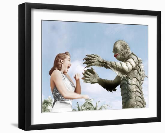 Creature from the Black Lagoon, Julie Adams, Ben Chapman, 1954-null-Framed Photo