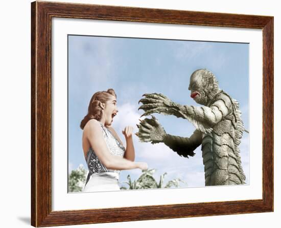 Creature from the Black Lagoon, Julie Adams, Ben Chapman, 1954-null-Framed Photo