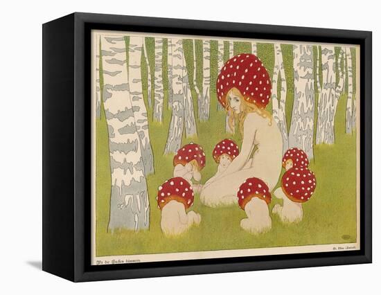 Creatures of the Woods in Their Toadstool Hats-Ed. Okun-Framed Premier Image Canvas