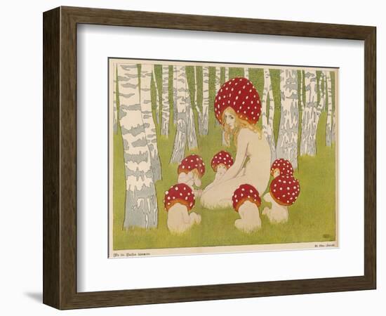 Creatures of the Woods in Their Toadstool Hats-Ed. Okun-Framed Photographic Print