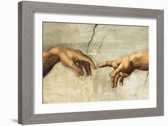 Creazione di Adamo, particol-null-Framed Art Print