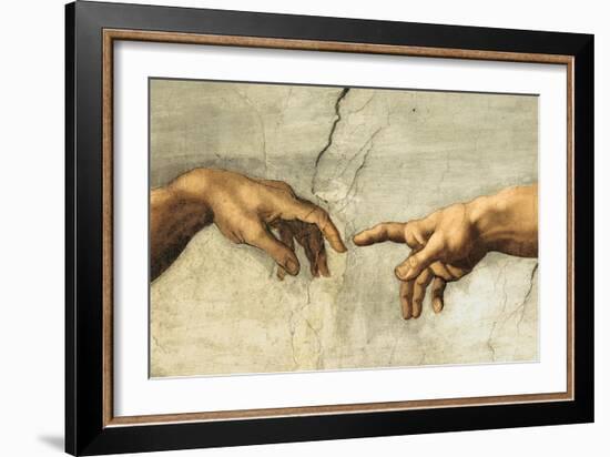 Creazione di Adamo, particol-null-Framed Art Print