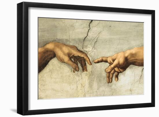 Creazione di Adamo, particol-null-Framed Art Print