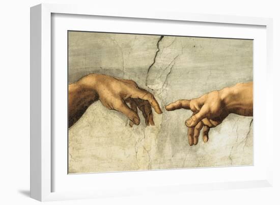 Creazione di Adamo, particol-null-Framed Art Print