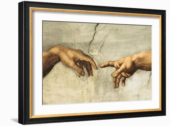 Creazione di Adamo, particol-null-Framed Art Print