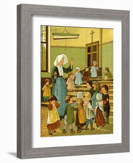 Creche of Sister Rosalie-Thomas Crane-Framed Giclee Print