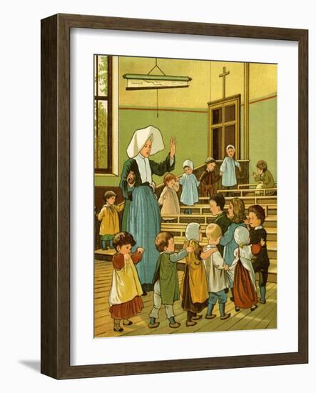 Creche of Sister Rosalie-Thomas Crane-Framed Giclee Print