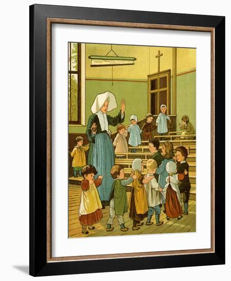 Creche of Sister Rosalie-Thomas Crane-Framed Giclee Print