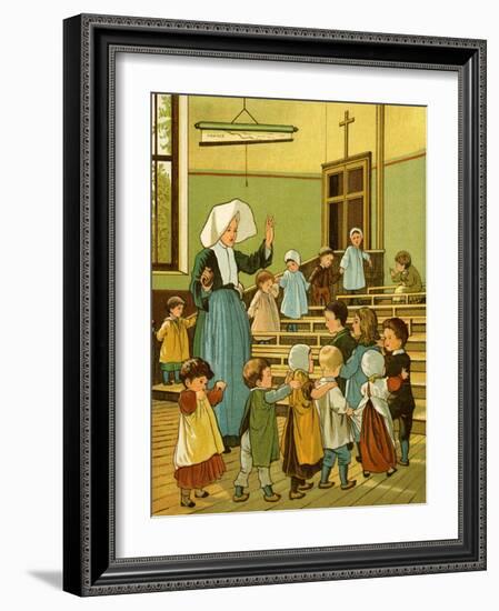 Creche of Sister Rosalie-Thomas Crane-Framed Giclee Print