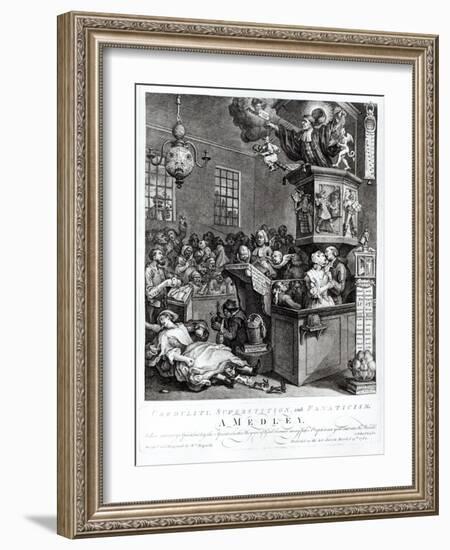 Credulity, Superstition and Fanaticism, 1762-William Hogarth-Framed Giclee Print