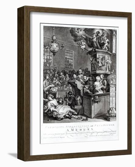 Credulity, Superstition and Fanaticism, 1762-William Hogarth-Framed Giclee Print